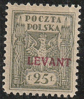 Pologne - Levant Polonais N° 6 MH Timbre De Pologne Surchargé (H11) - Levant (Turquie)