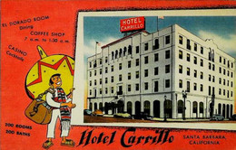 ► HOTEL CARILLO  - Santa-Barbara California  1950s - Santa Barbara