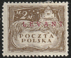 Pologne - Levant Polonais N° 10 MH Timbre De Pologne Surchargé Marque De Marchand Au Dos (H11) - Levant (Turquía)