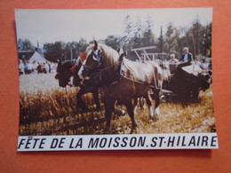 PHOTO PAPIER SOUPLE REPRODUCTION 12.5 X 9 CM PUBLICITE  FETE DE LA MOISSON ST HILAIRE - Places