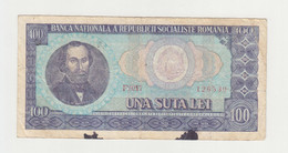 Romania Rumänien Roumanie 1966 Paper Money Banknote Billet UNA SUTA LEI 100 LEI /F.0217 (ds138) - Roumanie