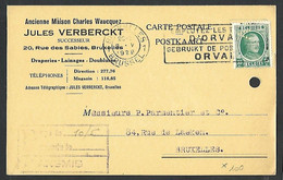 Perfin Perforatie  J.V.   Jules Verbeckt Successeur Bruxelles - 1909-34