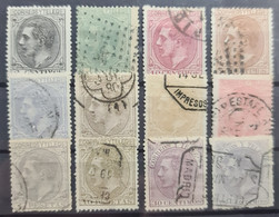 SPAIN 1879 - Canceled - Sc# 242-251, 353, 354 - Oblitérés