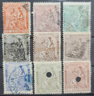 SPAIN 1873 - Canceled - Sc# 191-199 - Used Stamps