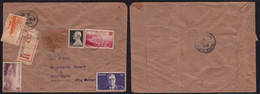 MONACO 1949 Battered Registered COVER Missing Stamps @D3006 - Storia Postale