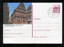 Bundesrepublik Deutschland / Bildpostkarte "ESSLINGEN, Rathaus"" Mit Bildgleichem Stempel / € 0.90 (B868) - Illustrated Postcards - Used