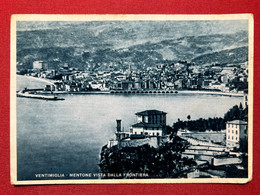 Cartolina - Ventimiglia - Mentone Vista Dalla Frontiera - 1940 Ca. - Imperia