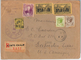 50797  - MONACO -  POSTAL HISTORY  -  REGISTERED COVER To TEXAS, USA 1925 - Covers & Documents