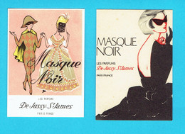 Lot 2 Cartes Parfumées Masque Noir - De Lussy St James Paris - Vintage (until 1960)