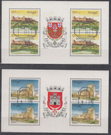 PORTUGAL  1699-1700, 2 Heftchenblätter, Gestempelt, Burgen Und Schlösser, 1986 - Postzegelboekjes