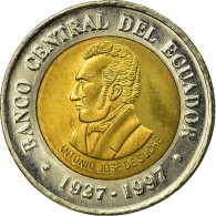 Monnaie, Équateur, 70th Anniversary - Central Bank	1997, 100 Sucres, 1997, SUP - Equateur