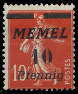 MEMEL 1922 Nr 53 Ungebraucht X447B3E - Memelgebiet