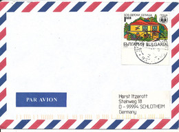 Bulgaria Air Mail Cover Sent To Germany 1993 Single Franked - Airmail