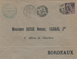 1891 Ligne A Sur Enveloppe De La Martinique Signée Calves TB. - Alphée Dubois