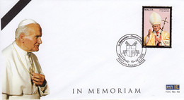 MALTA - 2005 - POPE JOHN PAUL II - IN MEMORIAM - POSTMARK STAMP - ENVELOPE COVER - SOUVENIR B73 - Papes