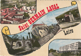 Carte Postale Des Années 60 De La Loire - Saint Germain Laval - Vues Multiples - Saint Germain Laval