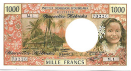 VANUATU NOUVELLES HEBRIDES 1000 FRANCS Emission De L' IEOM  Rare Série M1 NEUF - Vanuatu