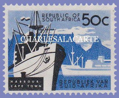 SOUTH AFRICA  1961  50c. CAPE TOWN HARBOUR SHIPS  S.G. 209  U.M. - Unused Stamps