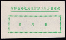 CHINA CHINE CINA ADDED CHARGE LABELs (ACL) OF SICHUAN NANBU 637300 0.10YUAN - Other & Unclassified