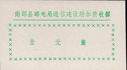 CHINA CHINE CINA ADDED CHARGE LABELs (ACL) OF SICHUAN NANBU 637300 1.0YUAN - Autres & Non Classés