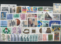 GERMANY Bundesrepublik BRD Jahrgang 1987 Stamps Year Set ** MNH - Complete Komplett Michel 1306-1346, 1340-1342 A, C, D - Ongebruikt