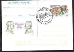 CARTOLINA POSTALE CENTENARIO FONDAZIONE OMAR 1993 (CAT. INT. 226) - F.D.C. ANNULLO SPECIALE*18.9.1993* - Interi Postali