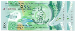 VANUATU  2000 VATU POLYMERE  2014 Lot De 2   Petits Numéros  NEUF - Vanuatu