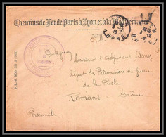 7120/ Carte De Prisonnier De Guerre (War) 1914/1918 Chemin De Fer Oullins Rhone Pour Romans Drome 1916 - Oorlog 1914-18