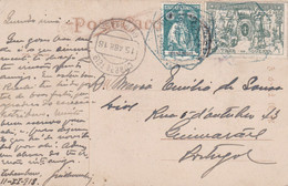 POSTCARD MOÇAMBIQUE - MOZAMBIQUE - LOURENÇO MARQUES  To PORTUGAL - VINHETA CORREIO TELÉGRAFO - TAXA DE GUERRA - Inhambane