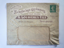 2022 - 1612  Enveloppe Illustrée  " G. LOUBIERES Fils  -  Toulouse "  1916   XXX - Non Classés