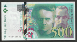 500 Francs - Pierre Et Marie Curie - 1994  - F 014744033  - NEUF, Pas De TROU Et Pas De Plis - TTB - 500 F 1994-2000 ''Pierre Et Marie Curie''