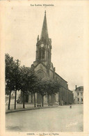 St Chamond * Faubourg Izieux , La Place Et L'église - Saint Chamond