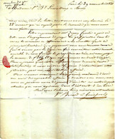 1821 LETTRE Bérard & Grimpel PARIS BANQUE FINANCE PIASTRES ESPAGNOLES Vve Barthélémy Lecoulteux Rouen B.E.V.HISTORIQUE - Historische Documenten