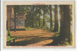 38 Isère Bourgoin Jardin Ville Partie Haute Belle Terrasse La Buvette Cachet 1944 - Bourgoin