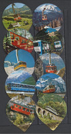 Switzerland, Coffee Cream Labels, Ski Lift, Mountain Railway,...,Lot Of 30. - Koffiemelk-bekertjes