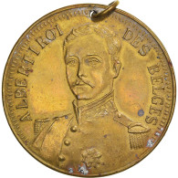 Belgique, Médaille, Albert Ier, Gloire Aux Combattants, WAR, 1914, SUP - Autres & Non Classés