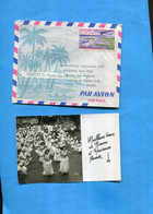 POLYNESIE-carte Photo De Voeux 1959 +danse- Enveloppe Voyagée La Contenant - Polynésie Française
