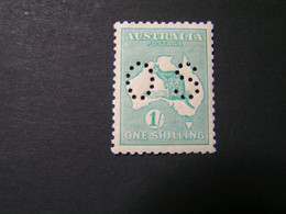 AUSTRALIA 1913-33 PUNCTURED OS SMALL OS 1/- Gren  MNH.. - Officials