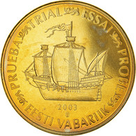 Estonie, 50 Euro Cent, 2003, Unofficial Private Coin, SPL+, Cuivre Plaqué Acier - Privatentwürfe