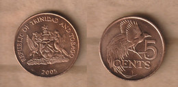 TRINIDAD Y TOBAGO 5 Cents 2005 Bronze • 3.24 G • ⌀ 21.21 Mm KM# 30, Schön# 29 - Trinidad En Tobago