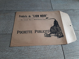 Pochette Publicitaire Produits Du Lion Noir Grande Rue Montrouge Lion Blanc Miror - Advertising