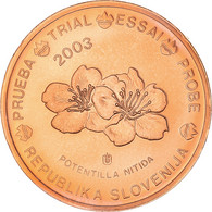 Slovénie, 2 Euro Cent, 2003, Unofficial Private Coin, SPL+, Cuivre Plaqué - Privatentwürfe