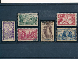 France Colonies Françaises AEF Afrique Equatoriale Française Grandes Séries Exposition Paris 1937 N° 27 à 32 Oblitérés - Used Stamps