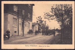 +++ CPA - Camp D' ELSENBORN - Avenue Du Roi Albert - Café - Soldats - Militaires  // - Butgenbach - Butgenbach