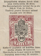 AGRICULTURE Animal Passport PEST County SZENTENDRE - 1913 Hungary Romania  Serbia Slovakia KUK TAX REVENUE STAMP - Steuermarken