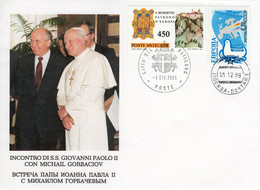 VATICAN - 1989 - POPE JOHN PAUL II - WITH A CCCP STAMP - POSTMARK STAMP - ENVELOPE COVER - SOUVENIR B78 - Papi
