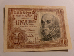 ESPAGNE 1 PESETA - 22 JUILLET 1953 - Bon état - Espana Spain Banknote - 1-2 Pesetas