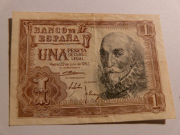 ESPAGNE 1 PESETA - 22 JUILLET 1953 - Bon état - Espana Spain Banknote - 1-2 Peseten