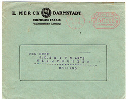 Freistempel, Brief, Darmstadt, "E. Merck, Chemische Fabrik", Gel. 1923, Nach Holland - Covers & Documents