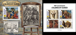 Tchad 2021, Art, Durer, 4val In BF+BF - Engravings